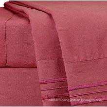 Wholesale Solid Color Two Sides Brushed Microfiber Bed Linen